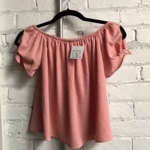 Pink off the shoulder top